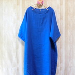 Ｗガーゼ*ゆったりワンピース royal blue