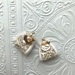 インド刺繍＊大人パールゴールドピアス