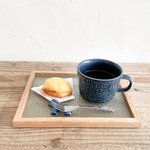 レトロガラスのカフェトレイ＊ガラストレイ