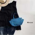 Ricoシリーズ    11号帆布 トートバッグ　Sサイズ　〈ターコイズブルー〉
