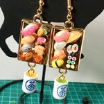 ミニチュア お寿司プレートB ピアス or ストラップ