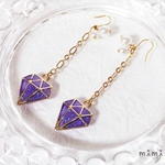 ダイヤモンド・パール＊Purple（ピアス）