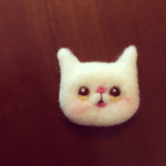 羊毛猫さんブローチ