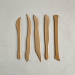陶芸木製長へら5本組