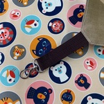 ●39　ニャンモック　丈夫で安心　レトロなアニマル柄　アイボリー　猫　お洗濯OK　猫のハンモック　にゃんもっく　ねこ　ネコ