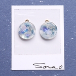 雲と青④ 15ミリ　揺れるピアス/イヤリング