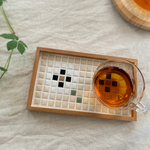 ビオラのカフェトレイ＊白