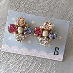 【ピアス イヤリング可】4色スワロとパールのピアス