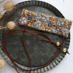ｲﾝﾄﾞ刺繍　巻きリボン　刺繍　ﾘﾎﾞﾝ　ﾍｱｱｸｾｻﾘｰ