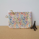 ティッシュケース付きポーチ    フラワーシーズン　小花　ラミネート デコレクションズ