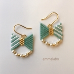 おめかしリボンピアス　（ミント）