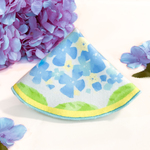 まーるい紫陽花のハンカチ（青）