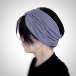 ターバンなヘアバンド　グレイッシュライトブルー
