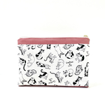 洗える　保冷・保温ポーチ　いろんな猫様　ホワイト　Mサイズ