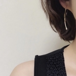 14kgf シンプルカーブスティックピアス