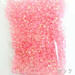 ピンク／ミルキーストーン ３mm／約2000粒♩デコパーツ ネイル ハンドメイド