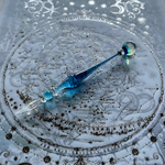 藍色宇宙のガラスペン 水玉