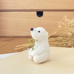 見上げる子しろくま