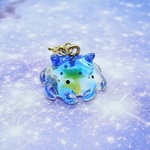 🐙めんだこズ♪星空【ブルー】チャームストラップ
