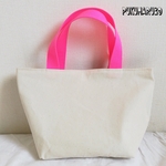 ★SALE★【即納可】ミニトートバッグ＊ランチバッグ＊ネオンピンク