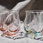 【SALE】くらげグラス　ペアamagasablue&hanagasapink