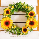 【値下げ¥3180→¥2980】ひまわりとミントの夏リース