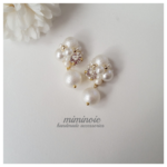 ゆらゆら揺れるpearlが可愛い♡pearl×bijouピアス