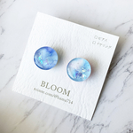 Blue×Aurora▷アルコールインクアートのピアス/イヤリング