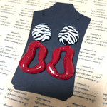  ゼブラ×レッドピアス　イヤリング