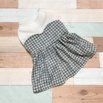 サイズオーダー☆SALE☆グレー千鳥柄ビスチェワンピース