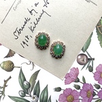 vintage jade pierce / earring