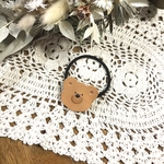 《新作SALE》本革クマさんヘアゴム♡ヘアアクセサリー　レザー　髪ゴム　韓国風　ナチュラル　アニマル　テディベア　