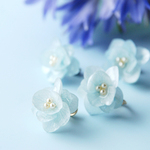 紫陽花ピアス/イヤリング＿ハナノメグミ（ミントブルー）
