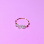 【ピンキーリング】水晶 天然石 ワイヤーリング