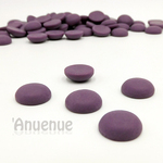 チョコレートカラーカボション 14mm 【Round Matte /Grape】6個