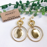 二重リング イヤリング ピアス