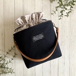 軽量&帆布 ＊大人可愛い ミニバッグ＊巾着バッグ トートバッグ ＊ショルダーにも