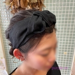 [コピー] 大人ヘアターバン　ターバン　リネン　ブラック