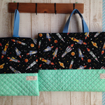 SALE♪ ★宇宙☆レッスンバッグと上履き入れ