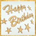 木製 壁飾り 誕生日 ガーランド 星