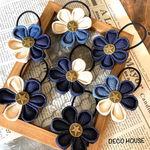 Flower×denimヘアゴム