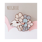 ☆フラワーひつじの手刺繍ブローチ☆