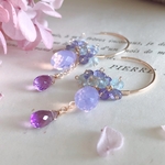 ＊再販＊【14kgf】紫陽花カラー＊フープピアス