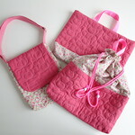 7様専用　くまステッチPink×花柄の3点