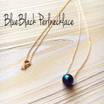 14kgf blackblueparl necklace