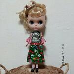 SALE『森の動物（はりねずみ）お花畑ワンピース』＊ブライス＊Blythe＊リカちゃん【9/18「アイドールWeb DAY.1」期間販売予定】