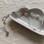 ビーズネックレス　miniheart×flowers