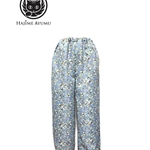 【現品1点限り‼︎】HAJIME AYUMU 花柄着物生地デザインワイドパンツ ブルー Freeサイズ
