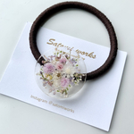 ❇︎botanical hair tie❇︎   ボタニカル　ヘアゴム　レジン　押し花　ドライフラワー　本物のお花　クリア　透明　夏　春　大人可愛い　ラベンダー　ピンク　パール　