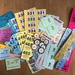 【資材】海外チケット　ナンバー 144pcs!